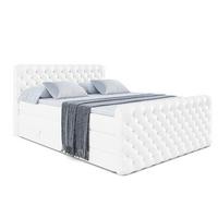 BOXSPRINGBETT BOXI8-Z KING - 120x200 - H3/H4 - Weiß Hochglanz - Weiß Hochglanz, Holzwerkstoff (120/200cm) - ALTDECOR