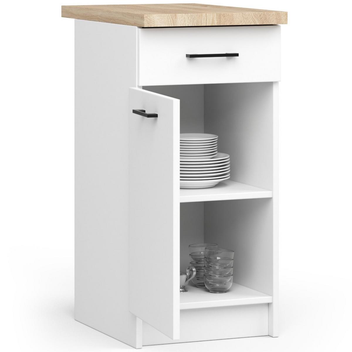 UNTERSCHRANK Weiß 85/50/46 - Weiß, Holzwerkstoff (50/85/46cm) - RAUMHIRSCH FURNITURE