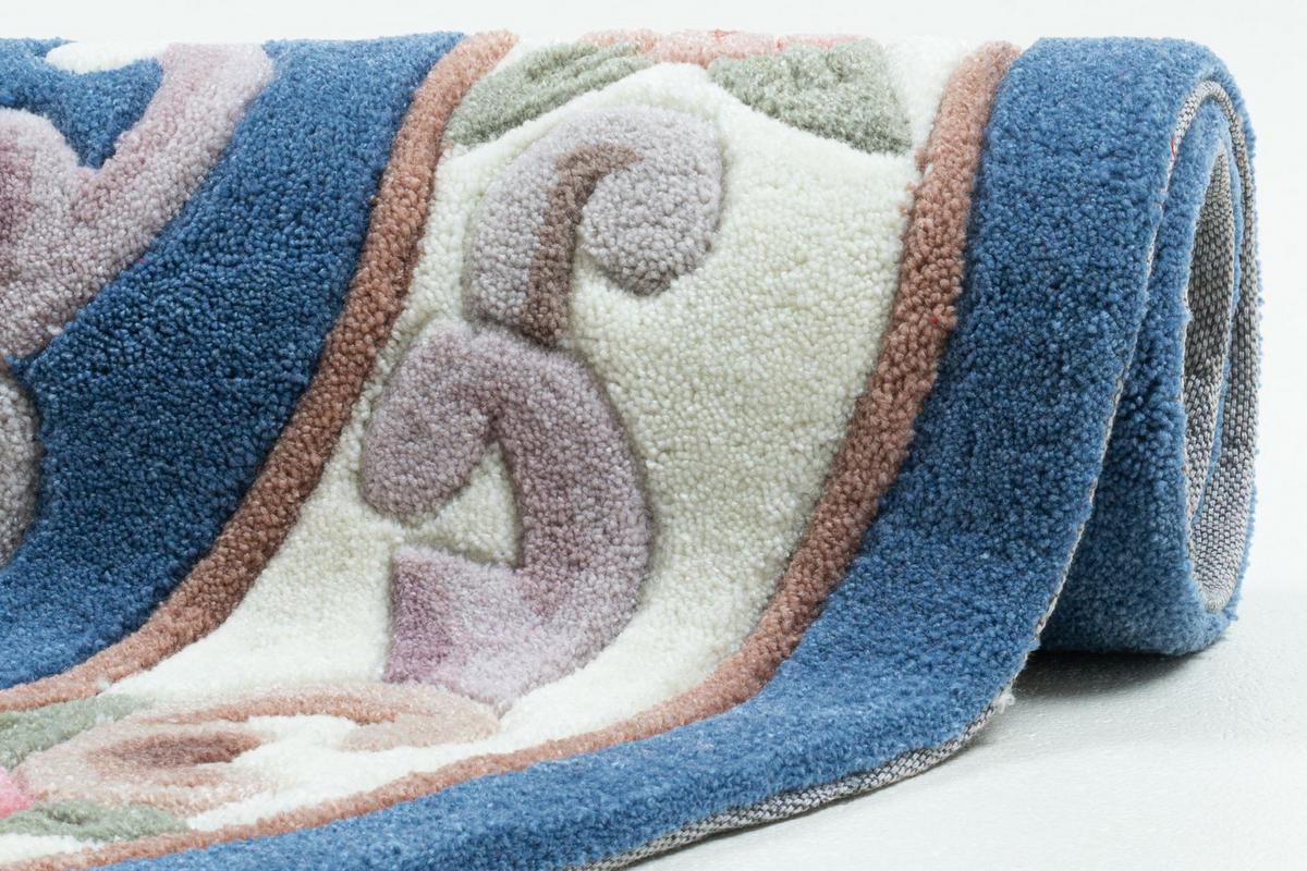 HANDTUFTTEPPICH Ming 120x170 cm - Blau, Textil (120/170cm) - THEKO