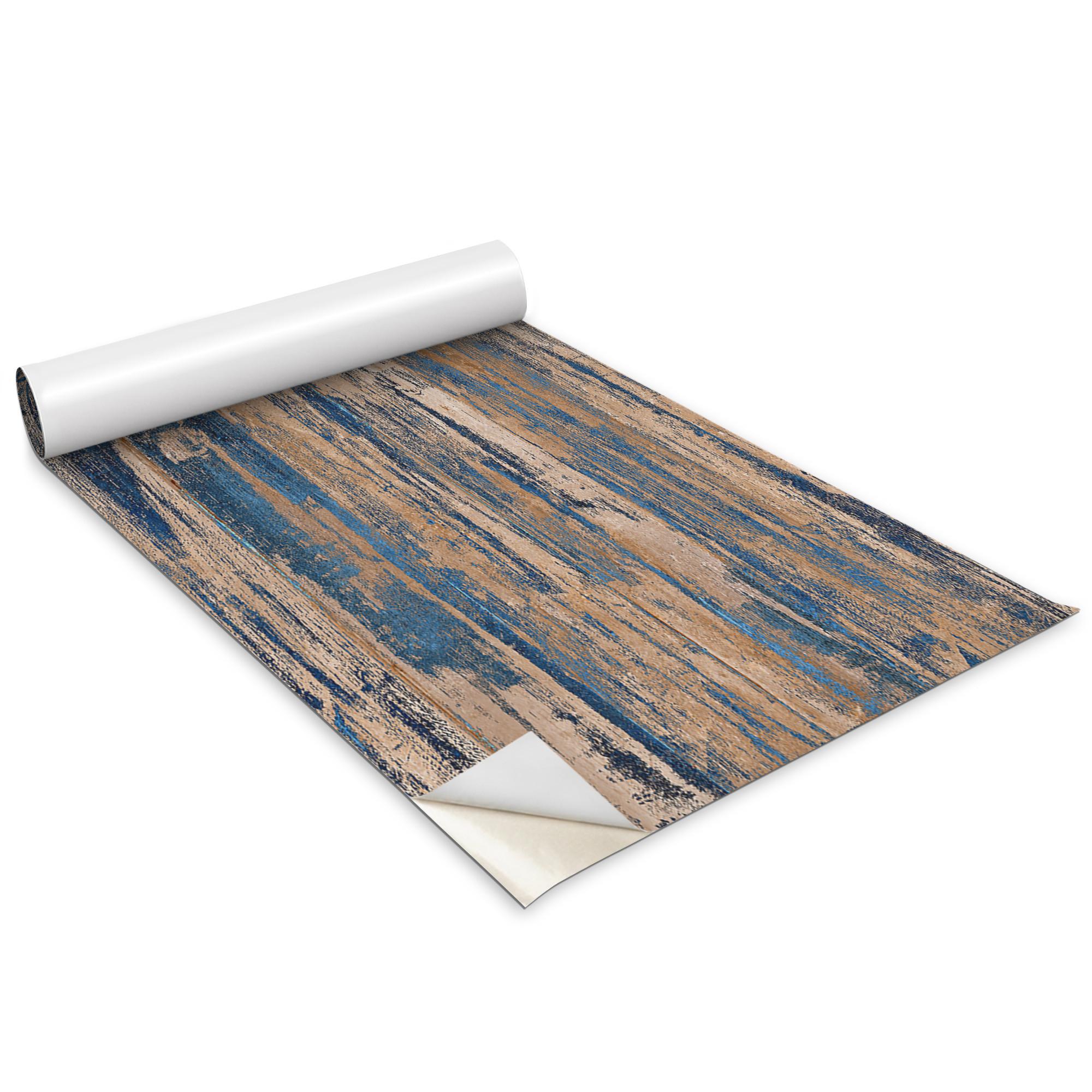 MÖBLAUFKLEBER 100x50 cm braun - Türkis/Braun, Kunststoff (50/0.1/100cm) - Wallfluent