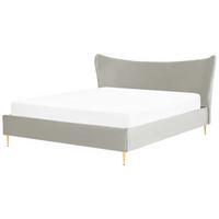 POLSTERBETT 180/200cm Hellgrau Chaleix - Hellgrau, Textil (180/200cm) - Beliani