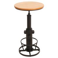 BARTISCH rund Schwarz, Beige - Beige/Schwarz, Holz (61/61/123cm) - MCW