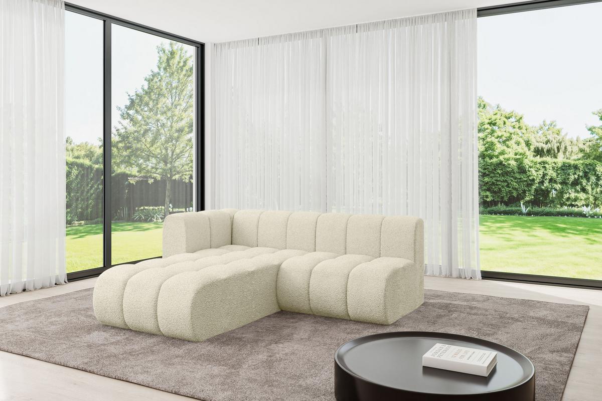 ECKSOFA modulares Sofa Darnel-L1 - 205x177x70 cm Beige - Beige, Holzwerkstoff/Textil (205/177cm) - ALTDECOR