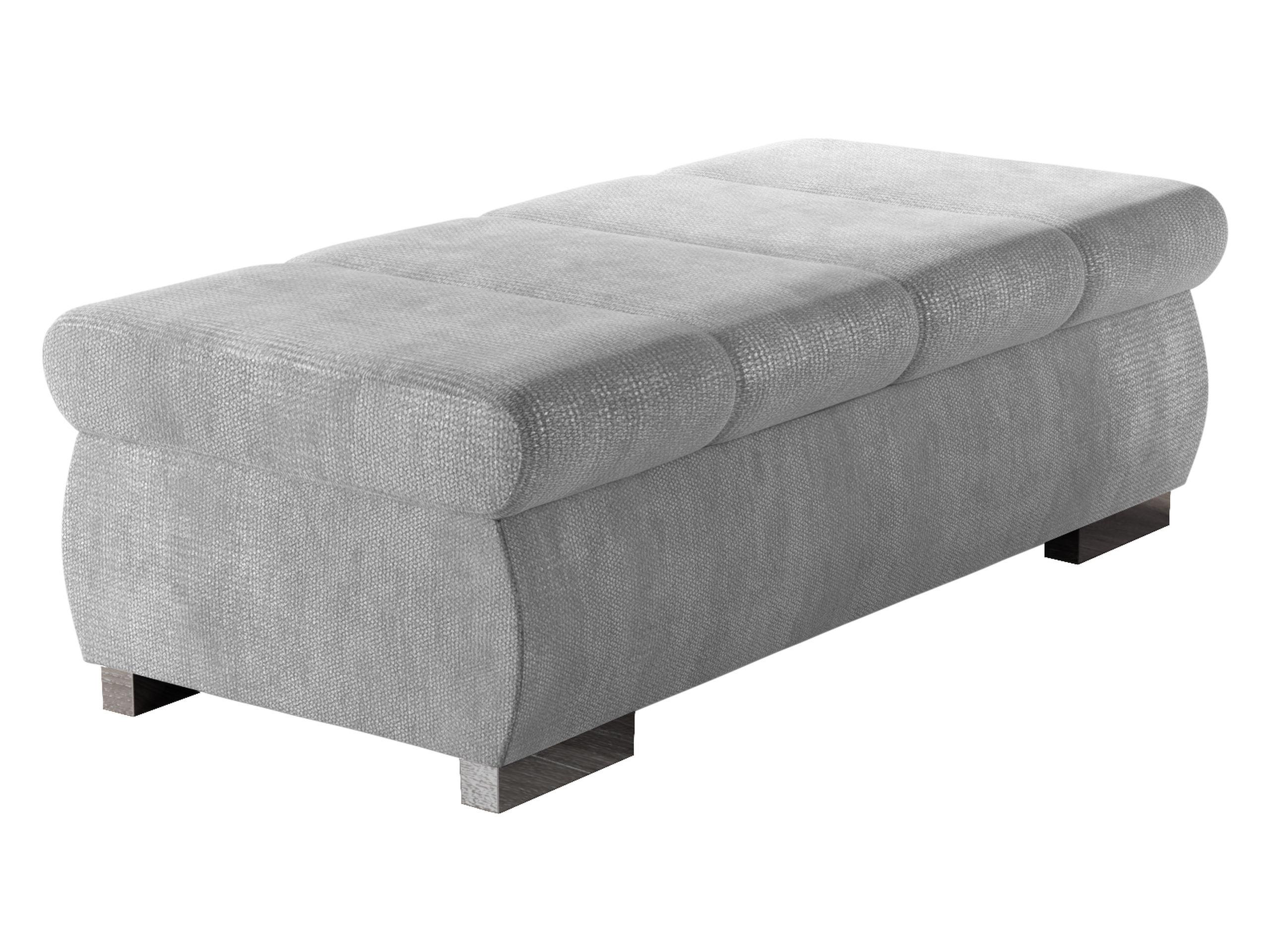 POLSTERHOCKER Bangkok Groß - Silberfarben/Alufarben, Holz/Kunststoff (120/39/60cm) - MIRJAN24