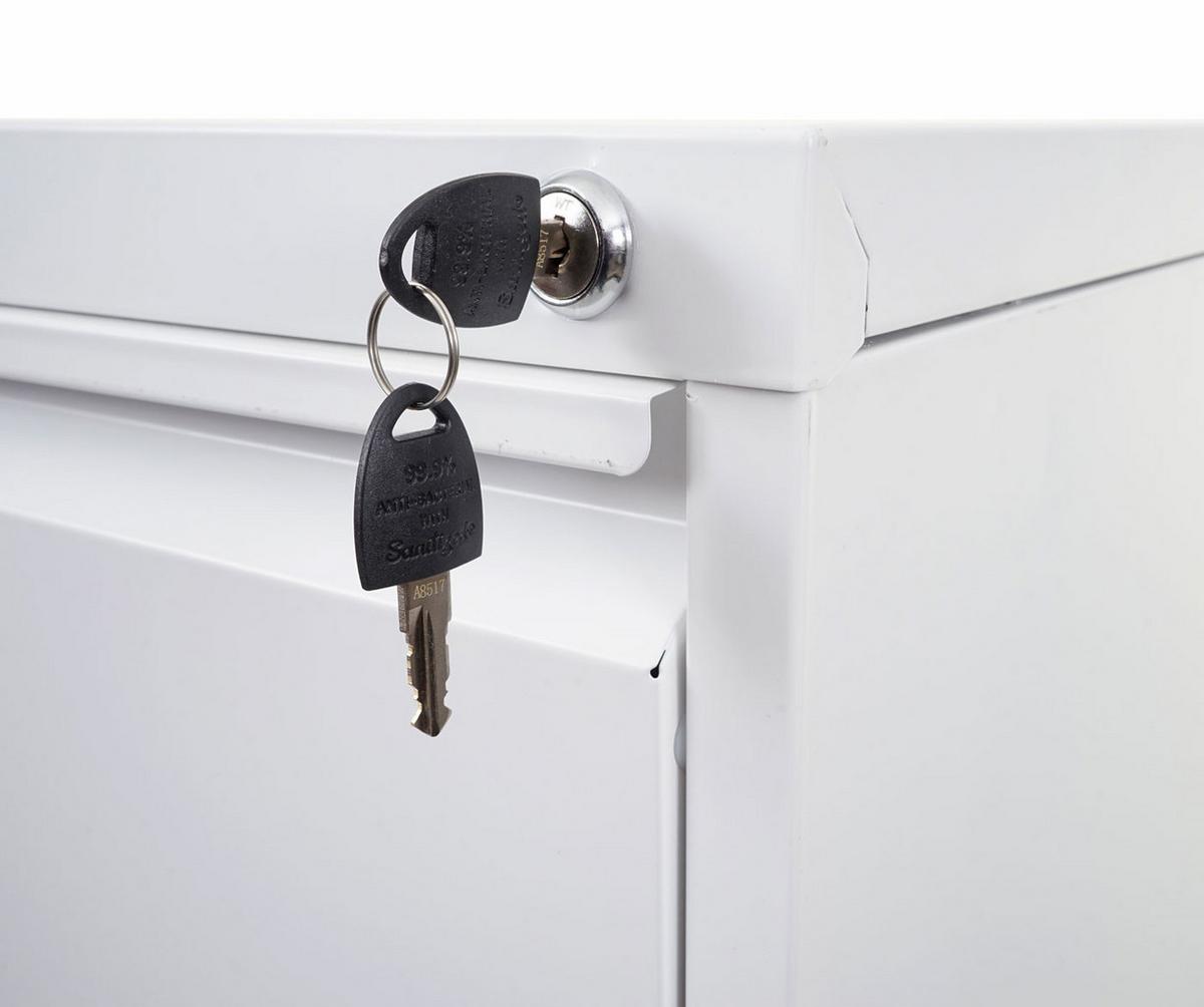 HÄNGEREGISTERSCHRANK White - Weiß, Metall (46/134/62cm) - MCW