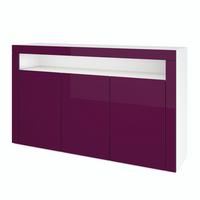 SIDEBOARD Valencia Brombeer Hochglanz / Brombeer Hochglanz - Brombeere, Holzwerkstoff (155/92/40cm) - Vladon