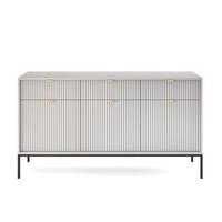 SIDEBOARD Vellore Grau 154 cm - Goldfarben/Schwarz, Holzwerkstoff/Metall (154/83/39cm) - Selsey