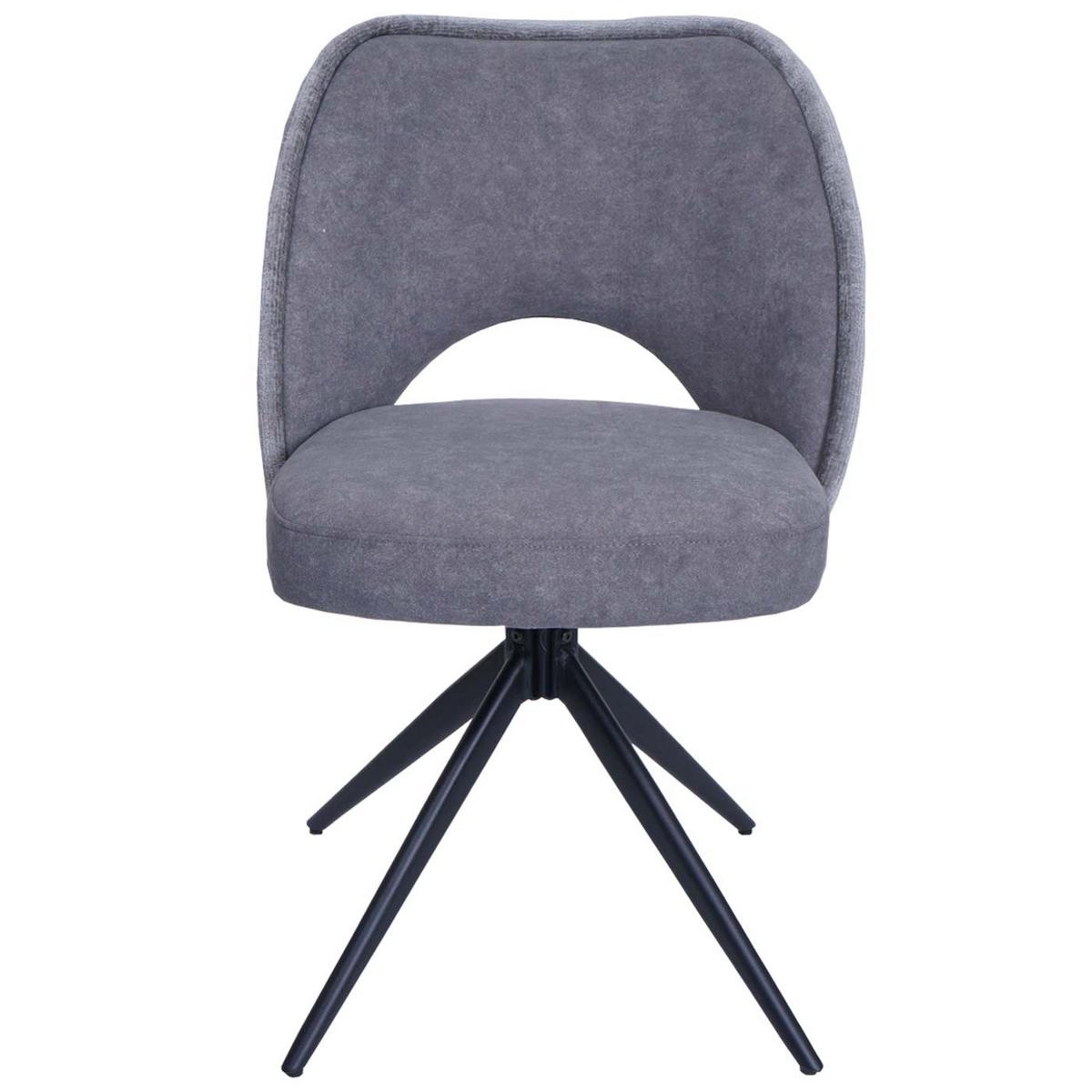 ESSZIMMERSTUHL Grau 6er-Set - Dunkelgrau/Grau, Textil (54/84/60cm) - MCW