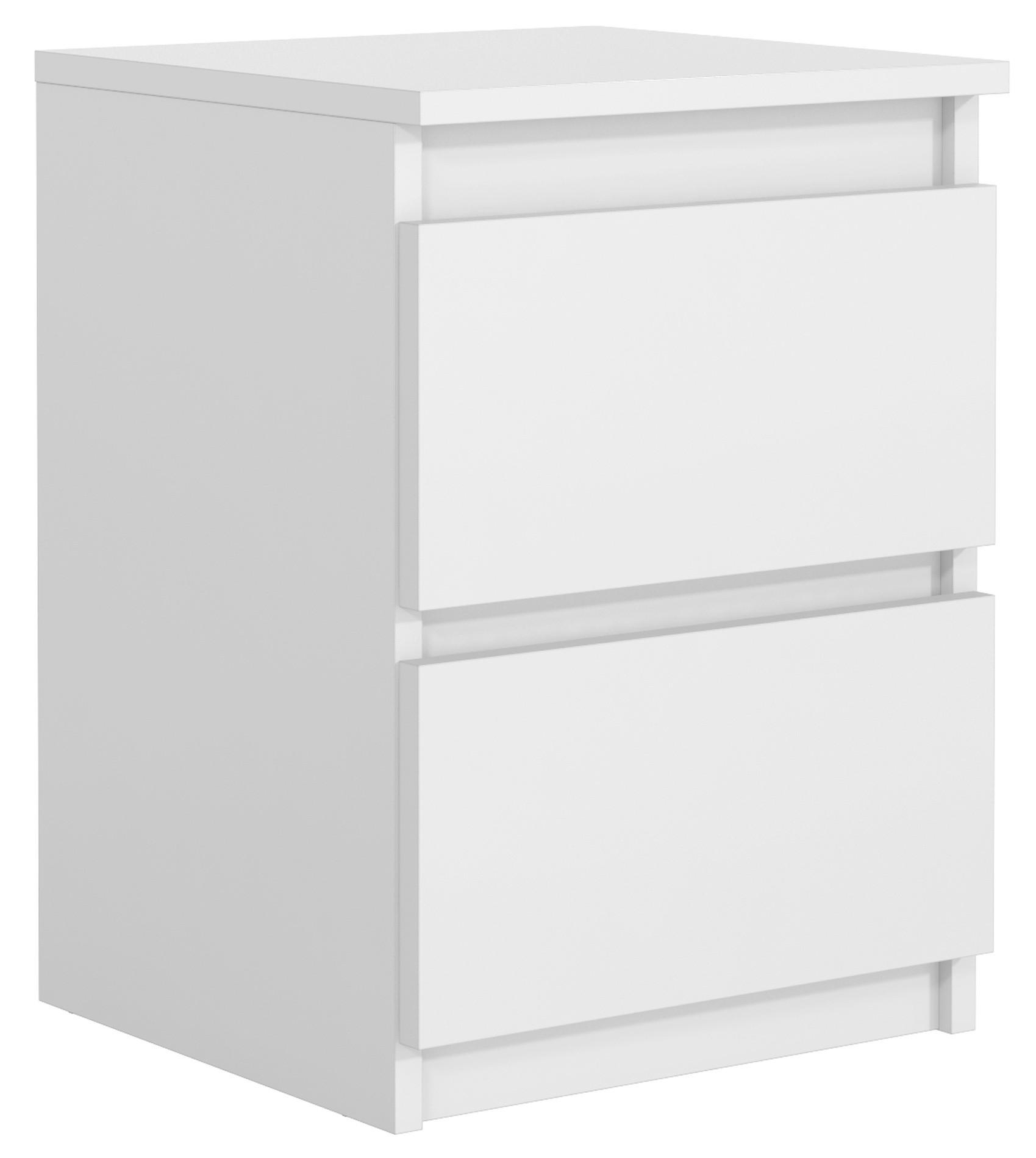 NACHTTISCH Weiß 40/55/39 - Weiß, Holzwerkstoff (40/55/39cm) - RAUMHIRSCH FURNITURE