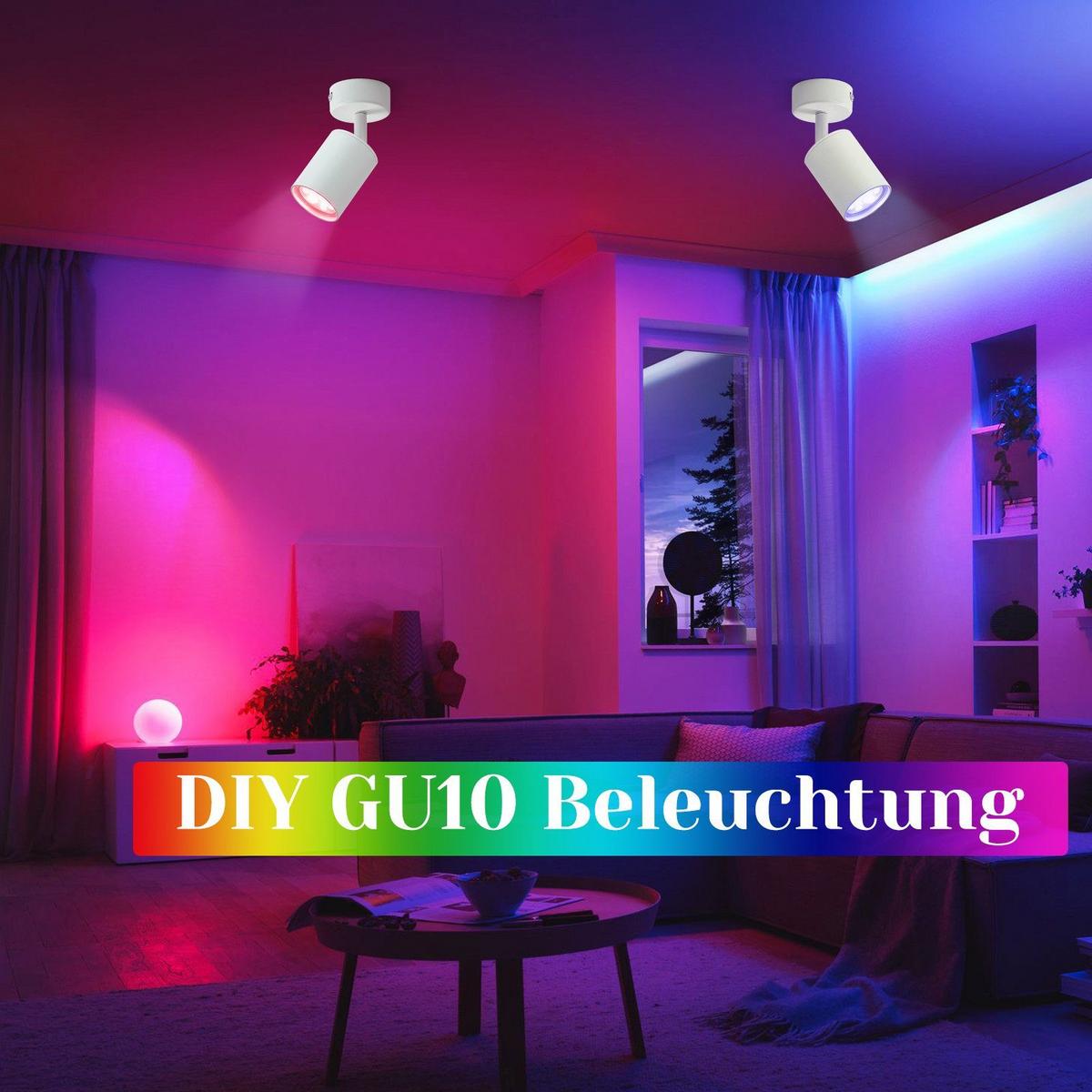DECKENSTRAHLER Freiheit 1-flammig 6/6/14 cm - Weiß, Metall (6/6/14cm) - Nettlife