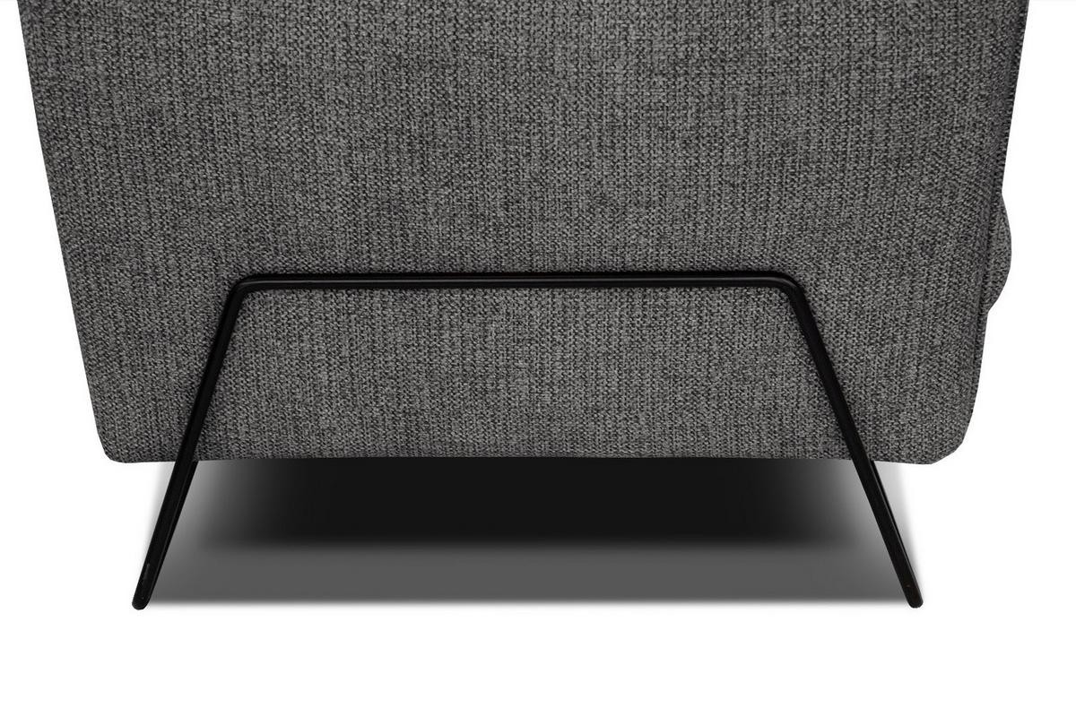 ECKSOFA HOSTEN 4-Sitzer, anthrazit - Anthrazit/Schwarz, Holzwerkstoff/Textil (269/158cm) - Wozimo