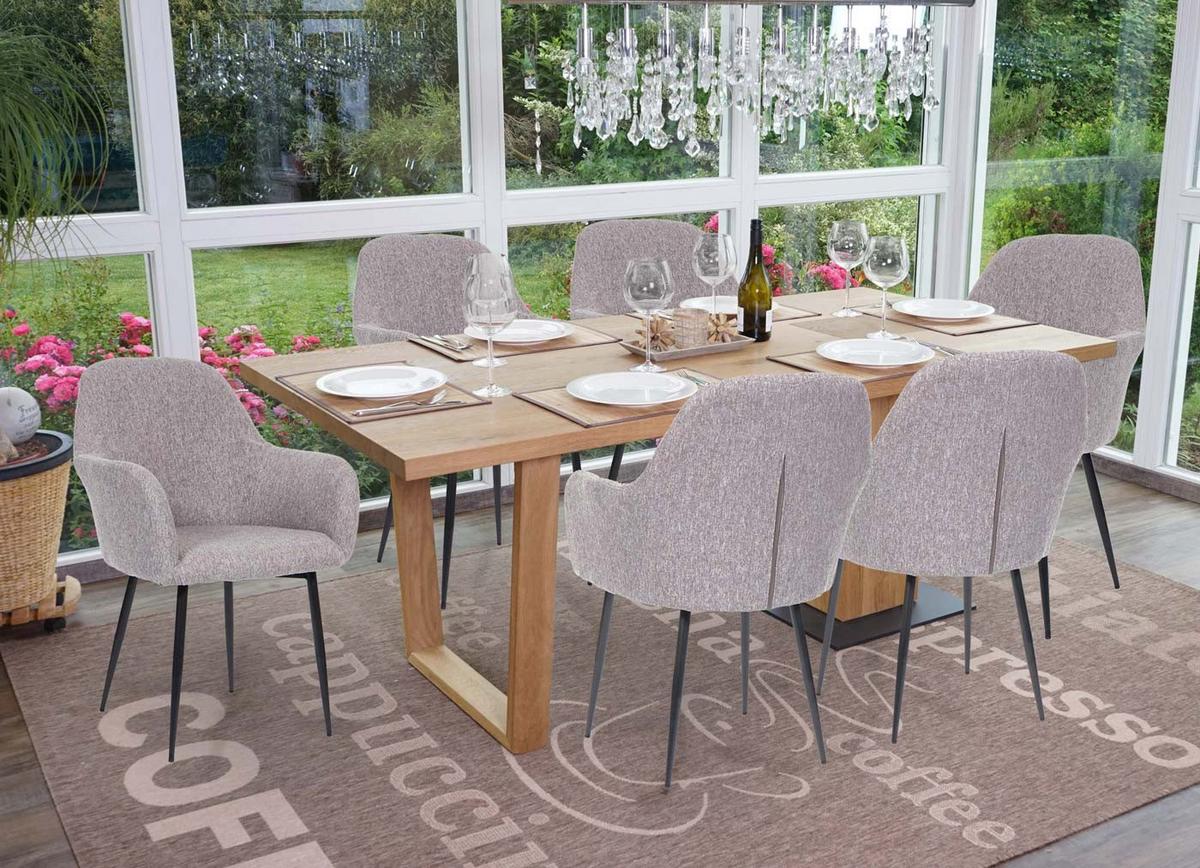 ESSZIMMERSTUHL Grau 2er-Set - Grau, Textil (57/83/57cm) - MCW