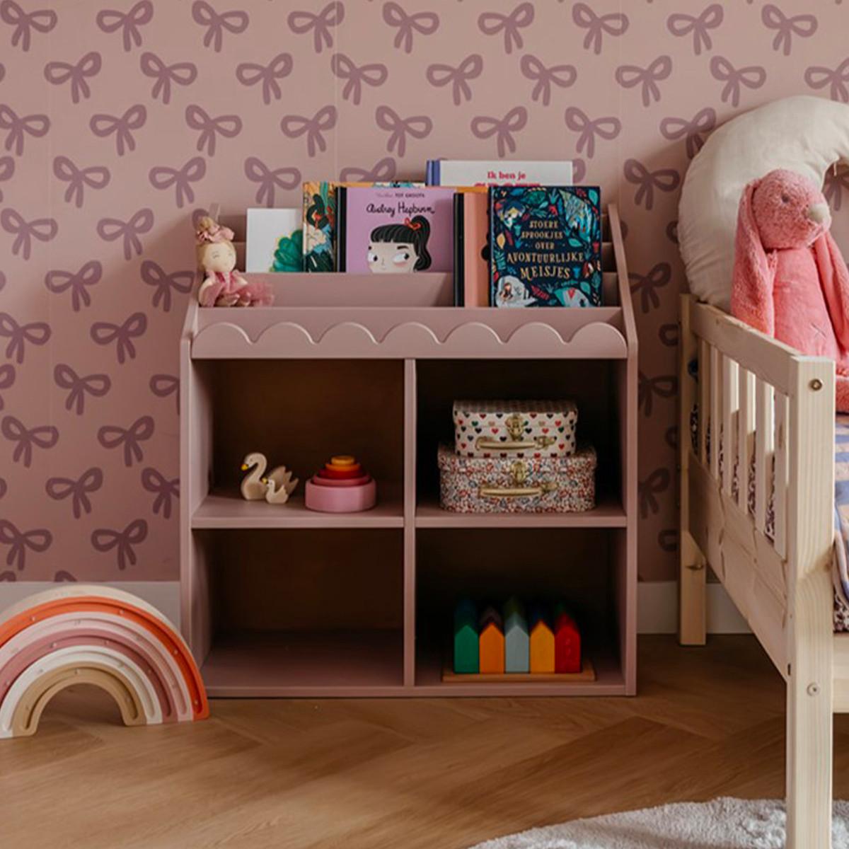 BÜCHERREGAL Book Nook Rose - Rosa, Holzwerkstoff (71/76/33cm) - Petits-meubles
