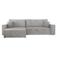 ECKSOFA Karl Cord Maxi - Schwarz/Grau, Holz/Kunststoff (272/145cm) - MIRJAN24