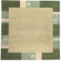 HANDTUFTTEPPICH Royal Ganges 200x200 cm - Grün, Textil (200/200cm) - THEKO