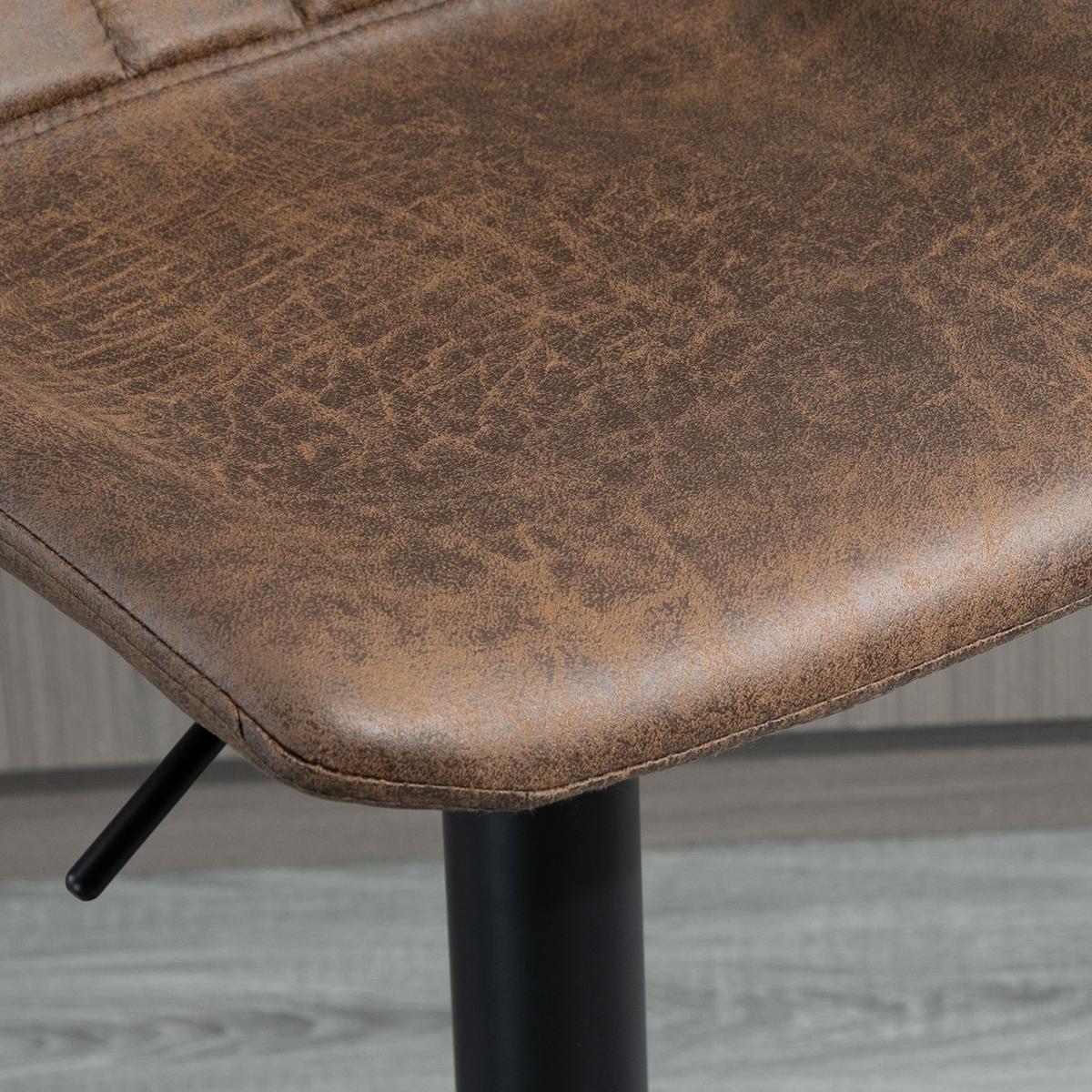 BARHOCKER, Mikrofasertuch, Braun - Braun, Textil (46.5/110/43cm) - HOMCOM