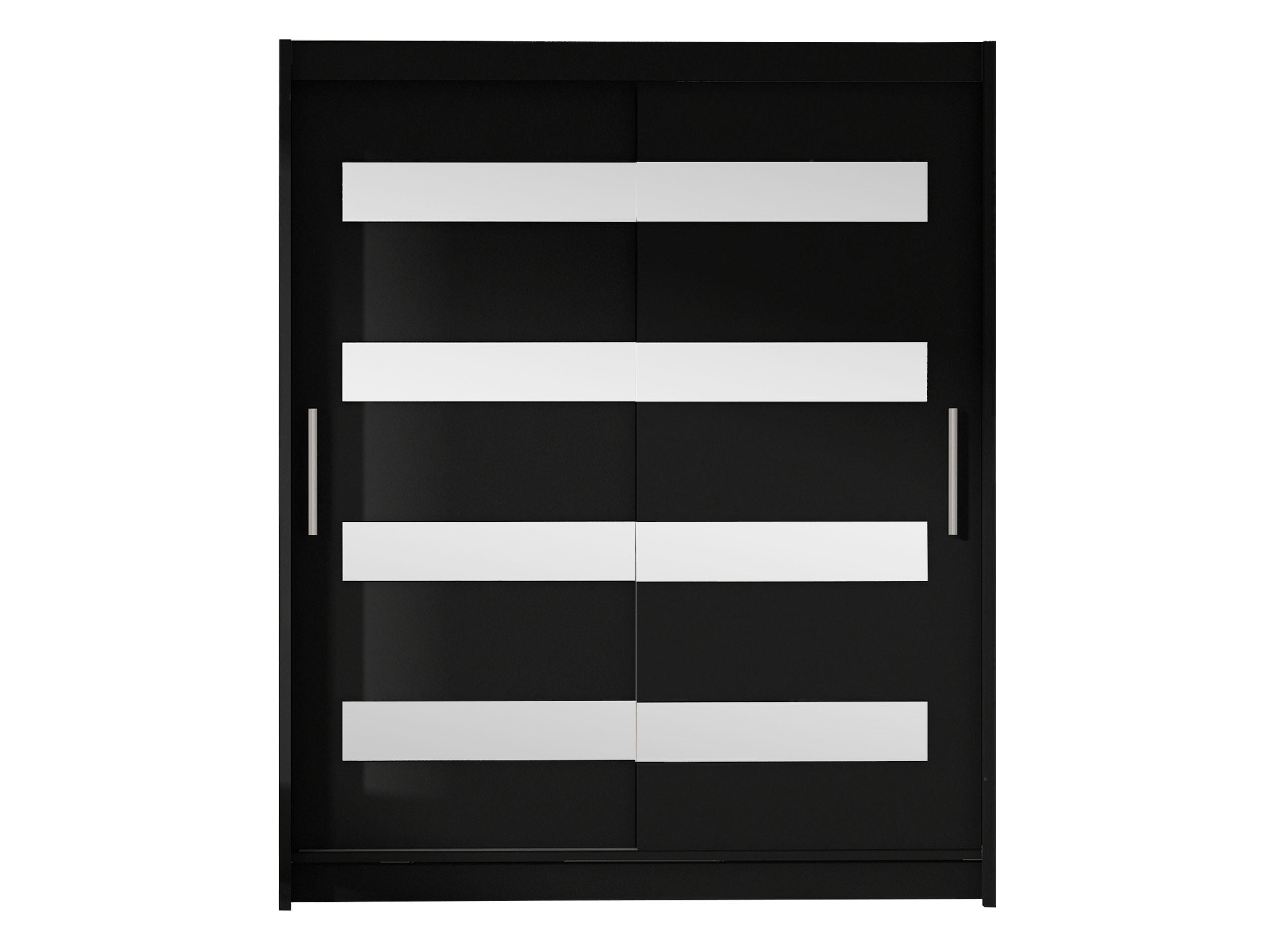 SCHWEBETÜRENSCHRANK Westa XIII - Silberfarben/Schwarz, Holzwerkstoff/Metall (150/200/58cm) - MIRJAN24
