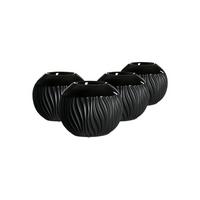 TEELICHTHALTER Onyx schwarz ø 11 cm 4er Set - Schwarz, Keramik (11/9cm) - Ritzenhoff Breker