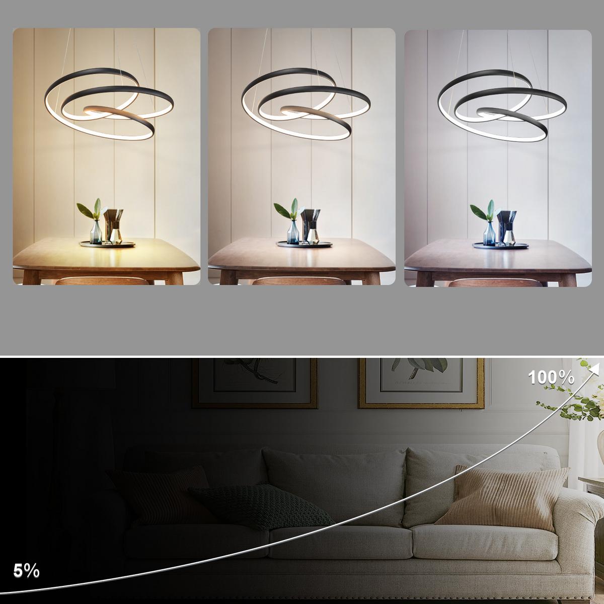LED-PENDELLEUCHTE Thalindra 50/50/150 cm - Schwarz, Metall (50/50/150cm) - ZMH