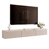 HÄNGENDER TV-Schrank SELIA 200 cm, geriffelt, Kaschmir mit goldener Zierleiste - Kaschmir, Holzwerkstoff (200/28.5/35cm) - Idohome