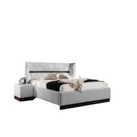 POLSTERBETT Hamilton Magic Velvet Set.2 - Hellgrau, Holzwerkstoff/Textil (140/200cm) - Fun Möbel