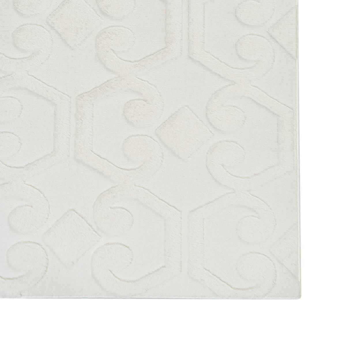 TEPPICH Cremeweiß 80/300 cm Gannett - Creme/Weiß, Textil (80/300cm) - Beliani