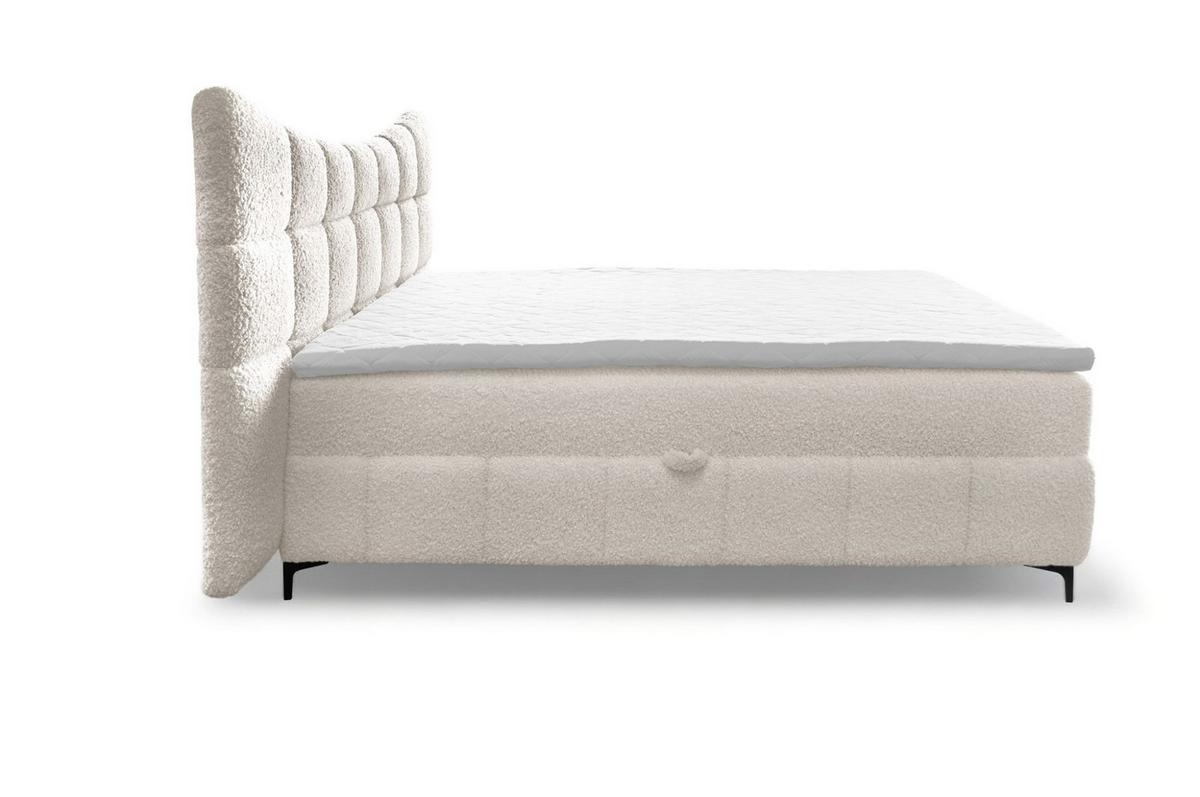 BOXBETT Nova In Rolf - Creme, Holzwerkstoff/Textil (180/200cm) - Fun Möbel
