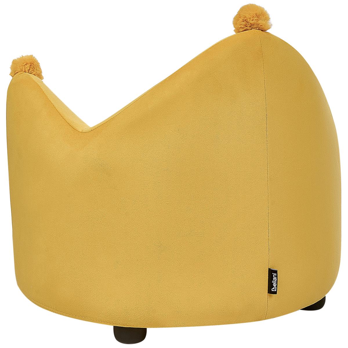KINDERSESSEL Senfgelb Vega - Gelb/Schwarz, Textil (50/47/44cm) - Beliani