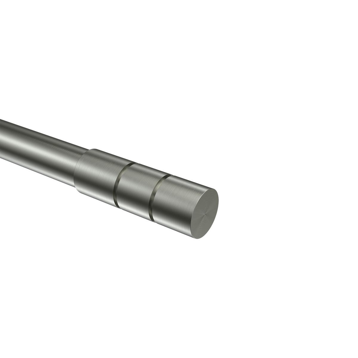 ENDSTÜCKE FÜR GARDINENSTANGEN 20 mm Ø, Elanto Edelstahl-Optik, Packung 2 Stück - Edelstahlfarben, Metall (6.4/2.4/2.4cm) - INTERDECO