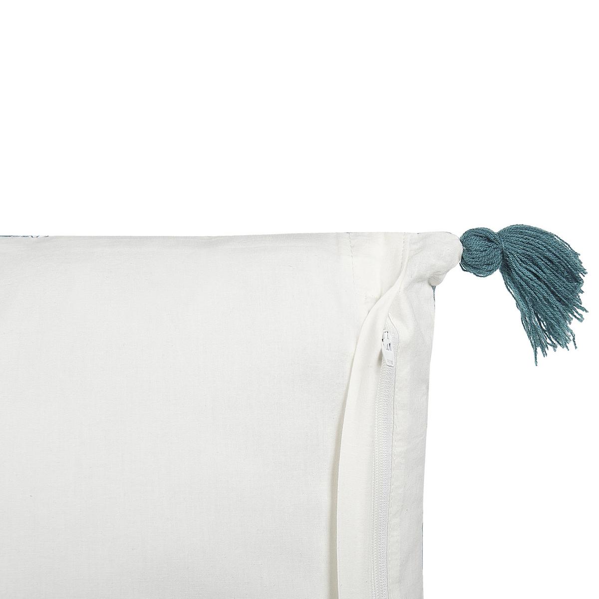 DEKOKISSEN 2er-Set Weiß 45/45 cm Cornus - Weiß, Naturmaterialien/Textil (45/45cm) - Beliani
