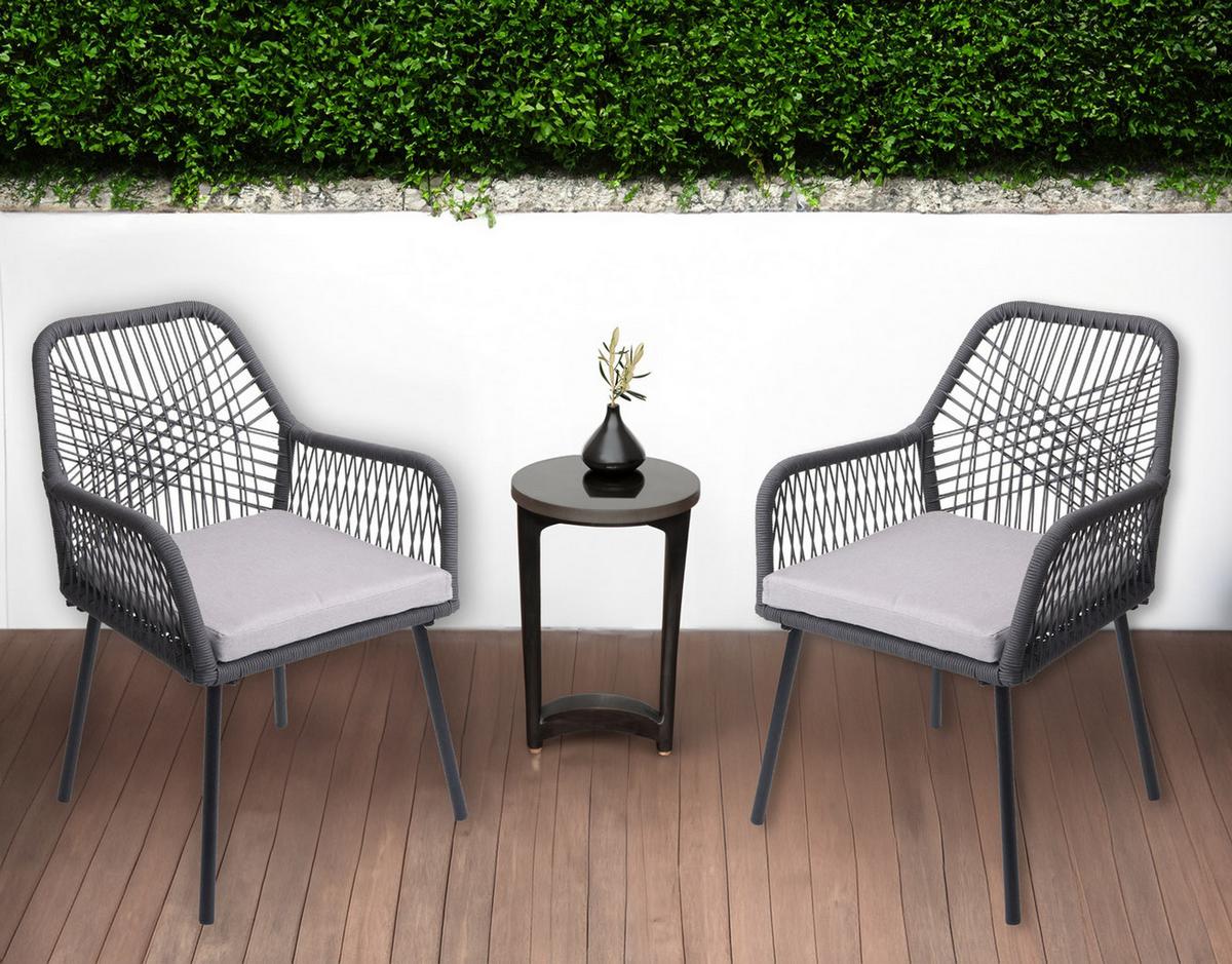 GARTENSTUHL AnthrazitGrau - Anthrazit, Textil (54/81/62cm) - MCW