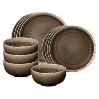 BASIC-SET Eda braun 12-tlg. - Braun, Keramik (2/2/2cm) - Ritzenhoff Breker