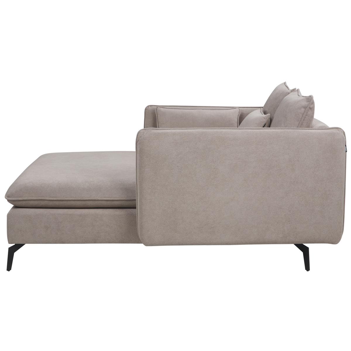 XXL-SESSEL taupe/schwarz Charmes - Taupe/Schwarz, Textil (124/72/159cm) - Beliani