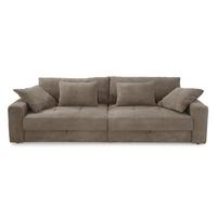 BIG-SOFA mit 2 Bettkästen, viel Stauraum, B274/T113/H84 cm, Liegefläche 103x241 cm, Cord Braun Taupe / 15264 - Schwarz/Braun, Kunststoff/Textil (284/84/113cm) - luma-home