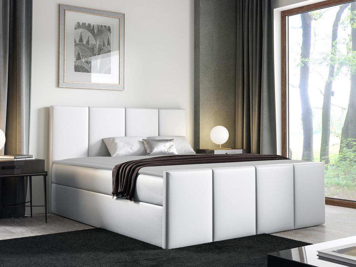 BOXBETT Lars - H3 - Weiß, Holz (160/200cm) - MIRJAN24
