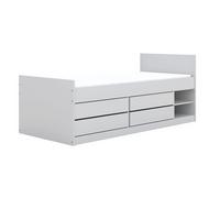 BETT 90/200 Kubi Weiß - Weiß, Holzwerkstoff (90/200cm) - Petits-meubles