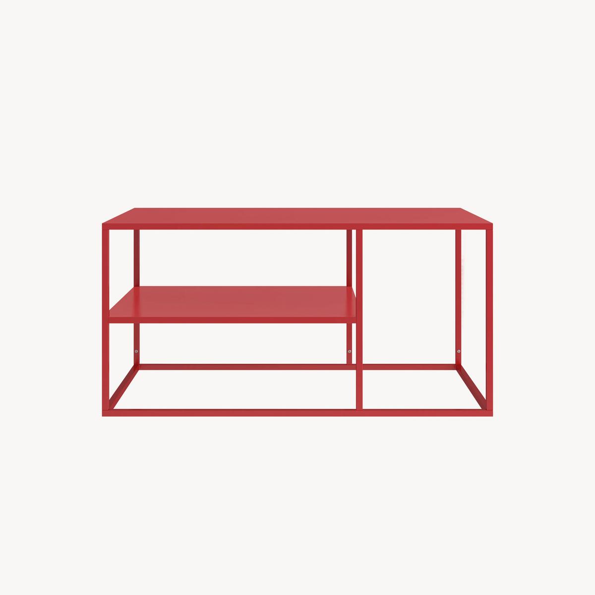 COUCHTISCH Solund 45/90/60 cm - Rot, Metall (60/90/45cm) - [en.casa]