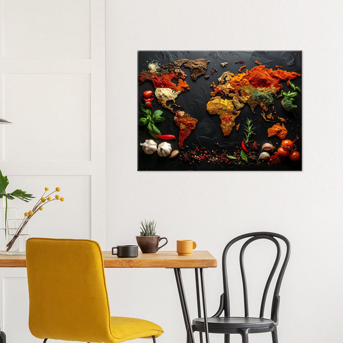 LEINWANDBILD Essen & Trinken 120x80cm - Multicolor, Textil (120/80cm) - Feeby
