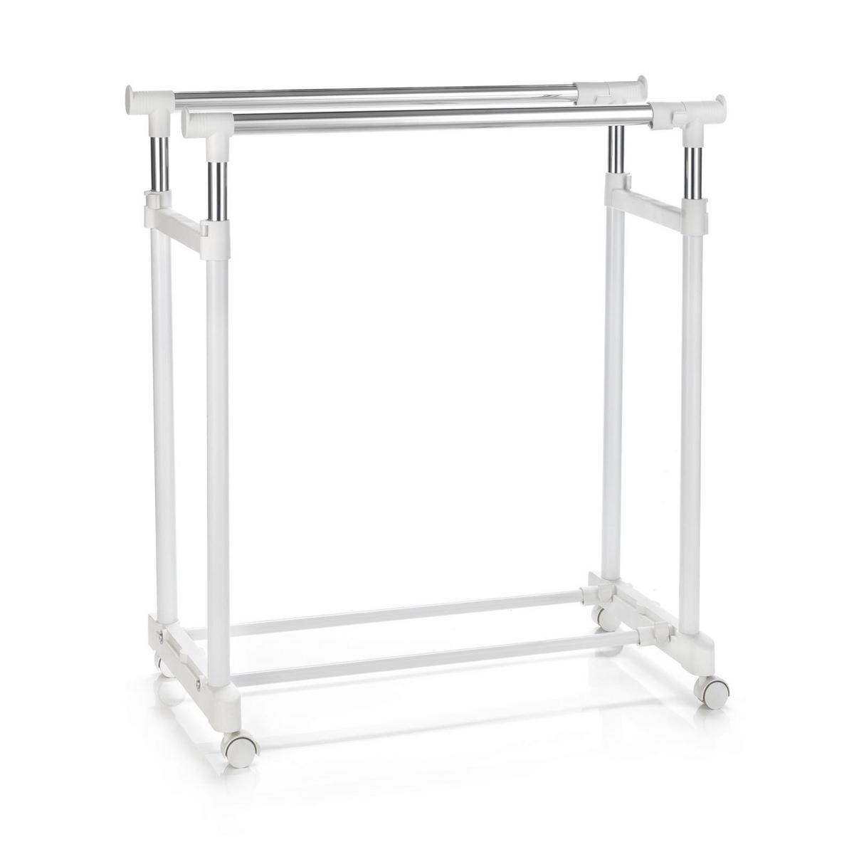 GARDEROBENWAGEN CASA weiß - Weiß, Metall (82/89/43cm) - CARO-Möbel