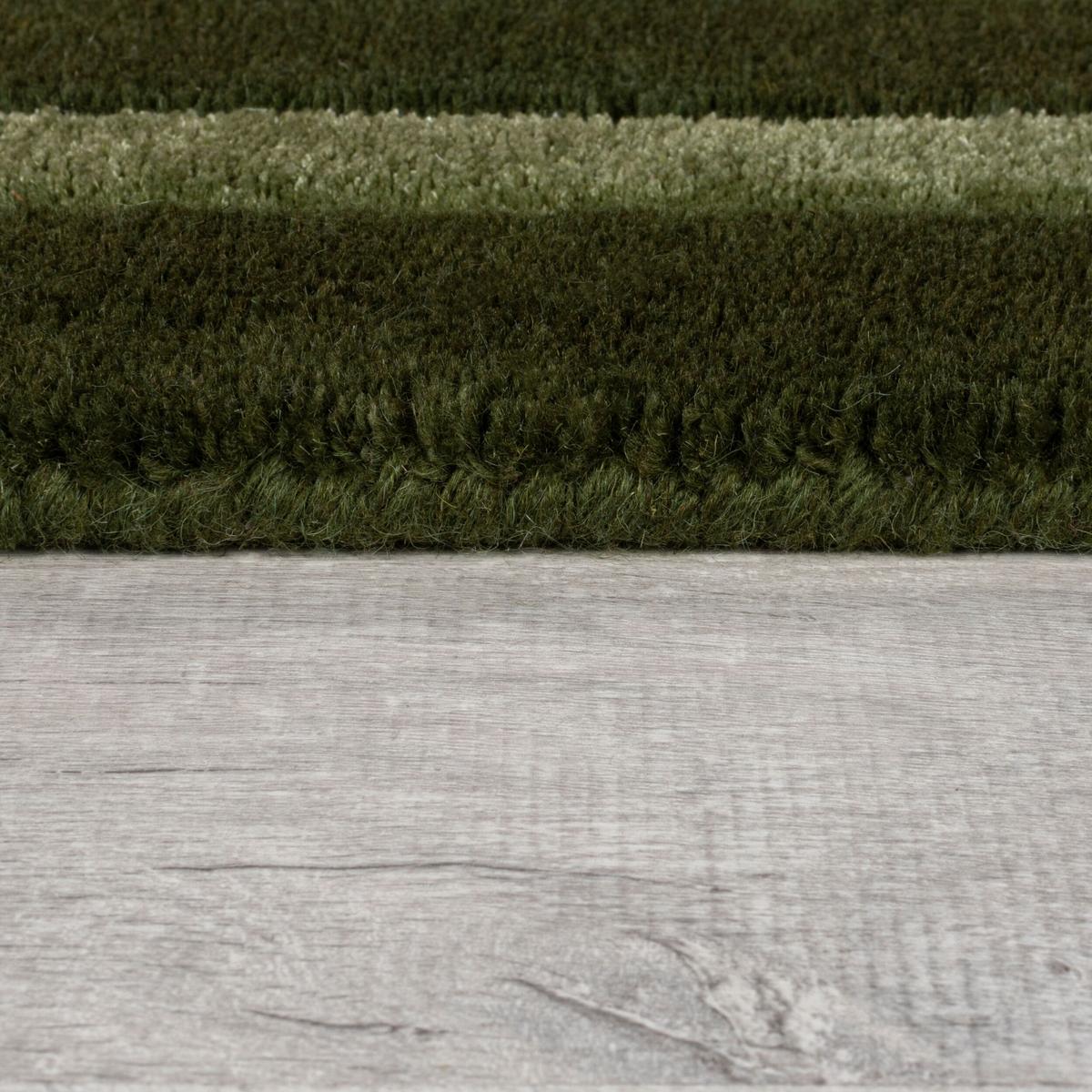 WOLLTEPPICH GLEN, mit Bordüre, Grün, 120 x 170 cm - Grün, Textil (170/120cm) - KADIMA DESIGN