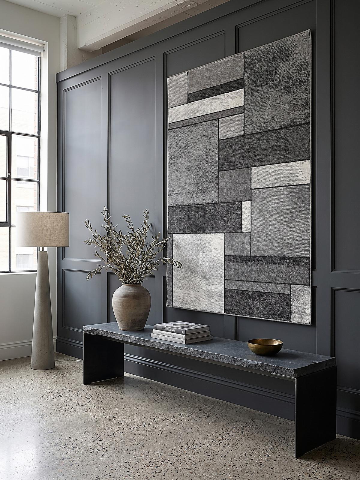 TEPPICHLÄUFER Patchwork BIENO Polypropylen Grau 80 x 340 cm - Grau, Textil (80/340cm) - KADIMA DESIGN
