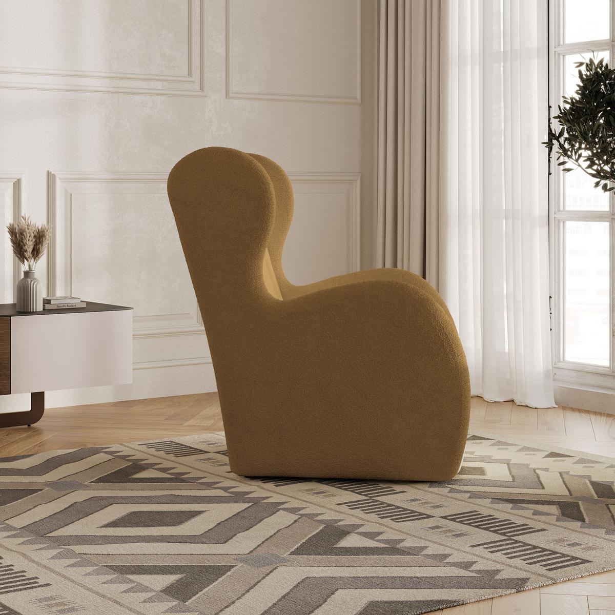 SESSEL MASTI Polstersessel Loungesessel ergonomisch, Gelb - Gelb, Holzwerkstoff/Kunststoff (74/100/86cm) - MASSENO