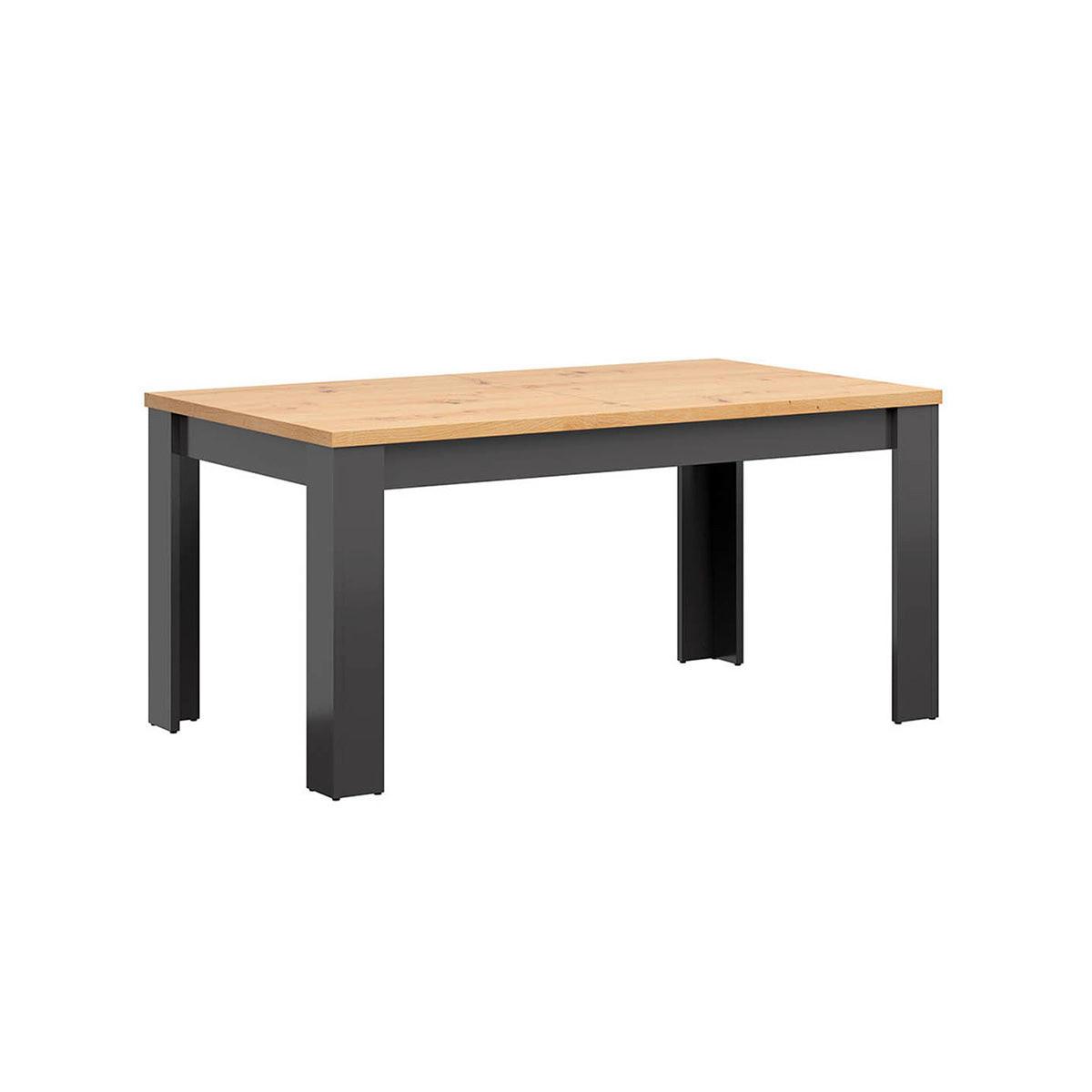 ESSTISCH Duck 8 Sitzplätze Anthrazitgrau und Holz - Grau, Holzwerkstoff (90/200/76cm) - Petits-meubles