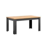 ESSTISCH Duck 8 Sitzplätze Anthrazitgrau und Holz - Grau, Holzwerkstoff (90/200/76cm) - Petits-meubles