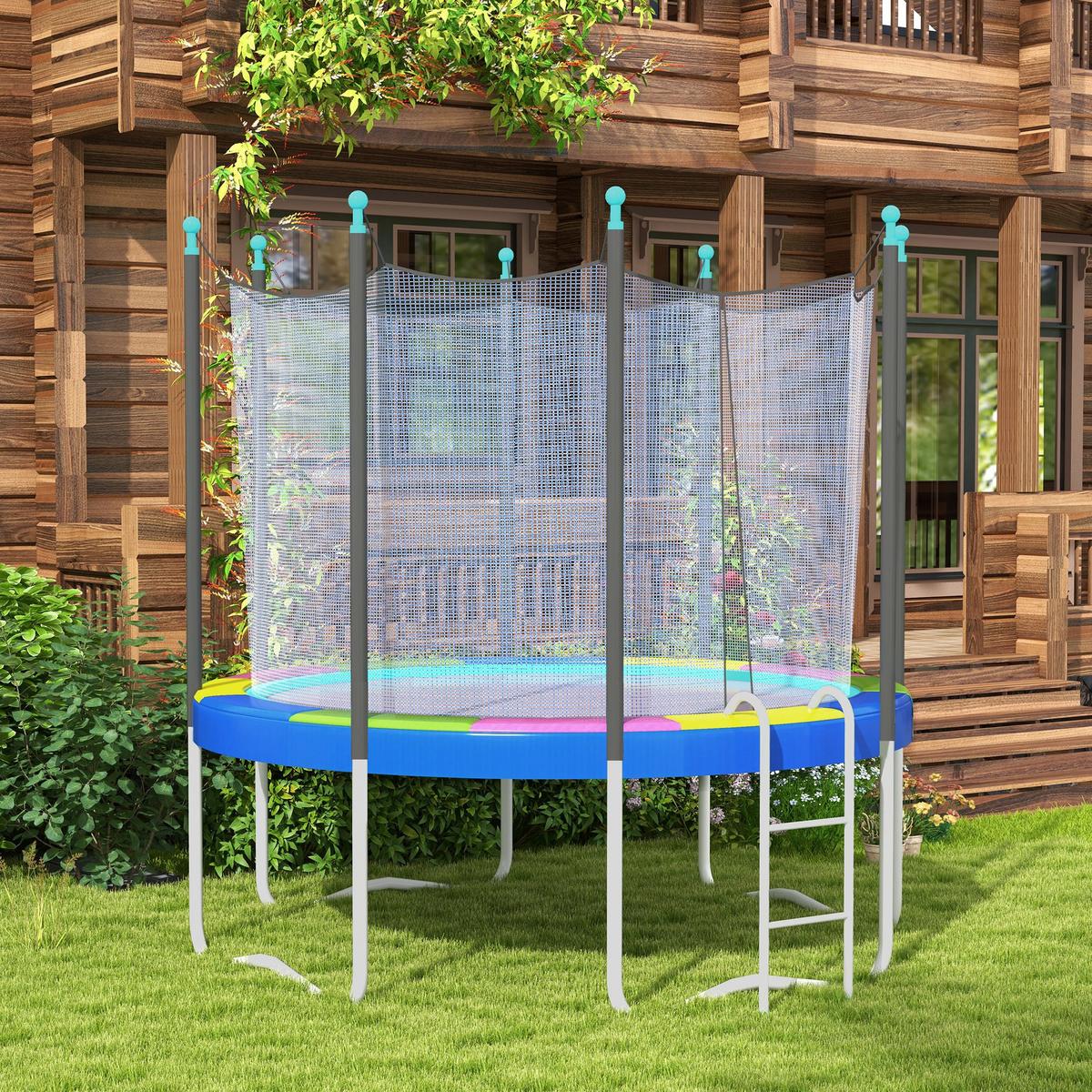 TRAMPOLIN Randabdeckung Kunststoff, PE Mehrfarbig - Blau, Kunststoff (366/366cm) - SPORTNOW