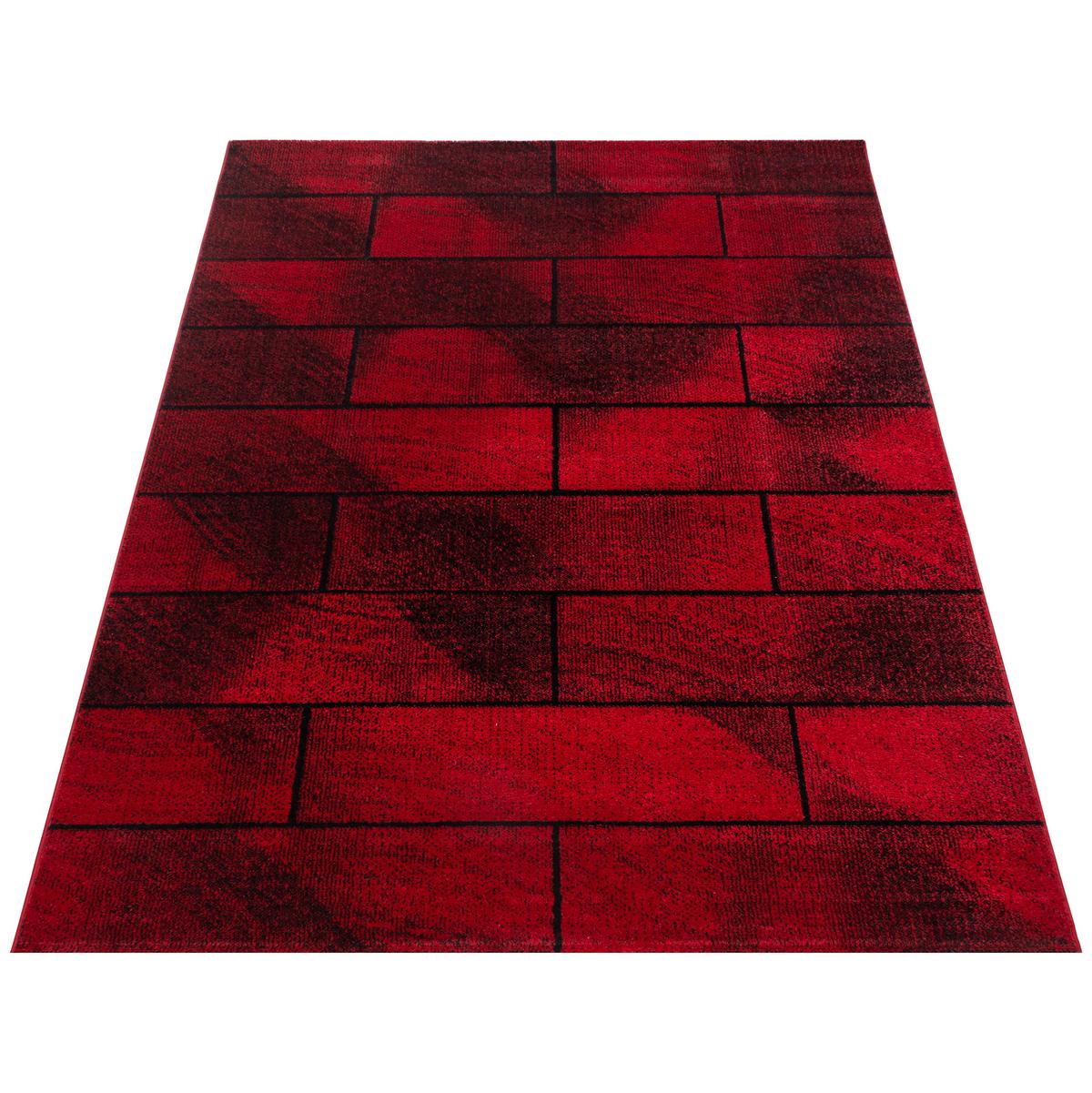 TEPPICH Kurzflor ANDALO in Rot, geometrisch, 120 x 170 cm - Rot, Textil (170/120cm) - KADIMA DESIGN