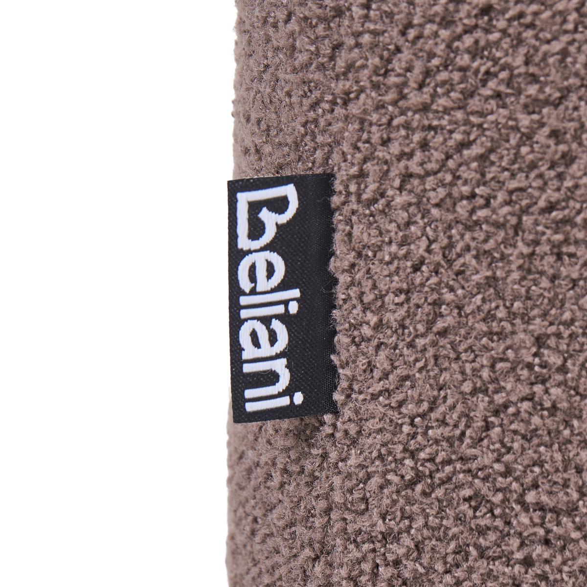 POUF Bouclé Braun Idyllwild - Braun, Textil (49/45/39cm) - Beliani