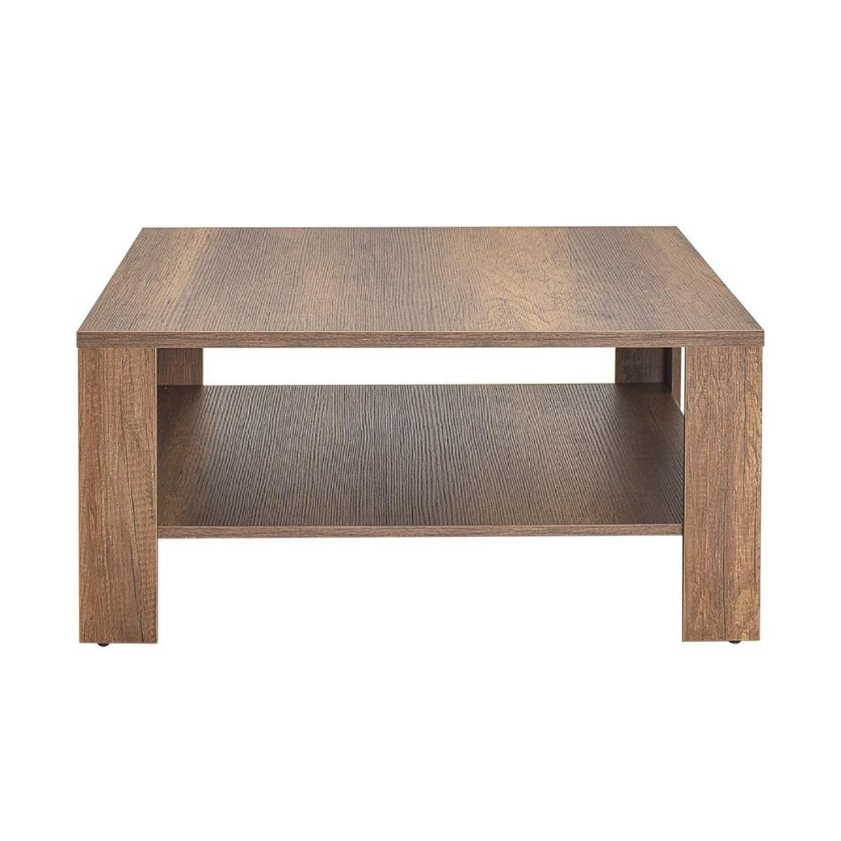 COUCHTISCH mit Ablagefach - lena 90/90/42 cm - Naturfarben, Holzwerkstoff (98/90/42cm) - Calicosy