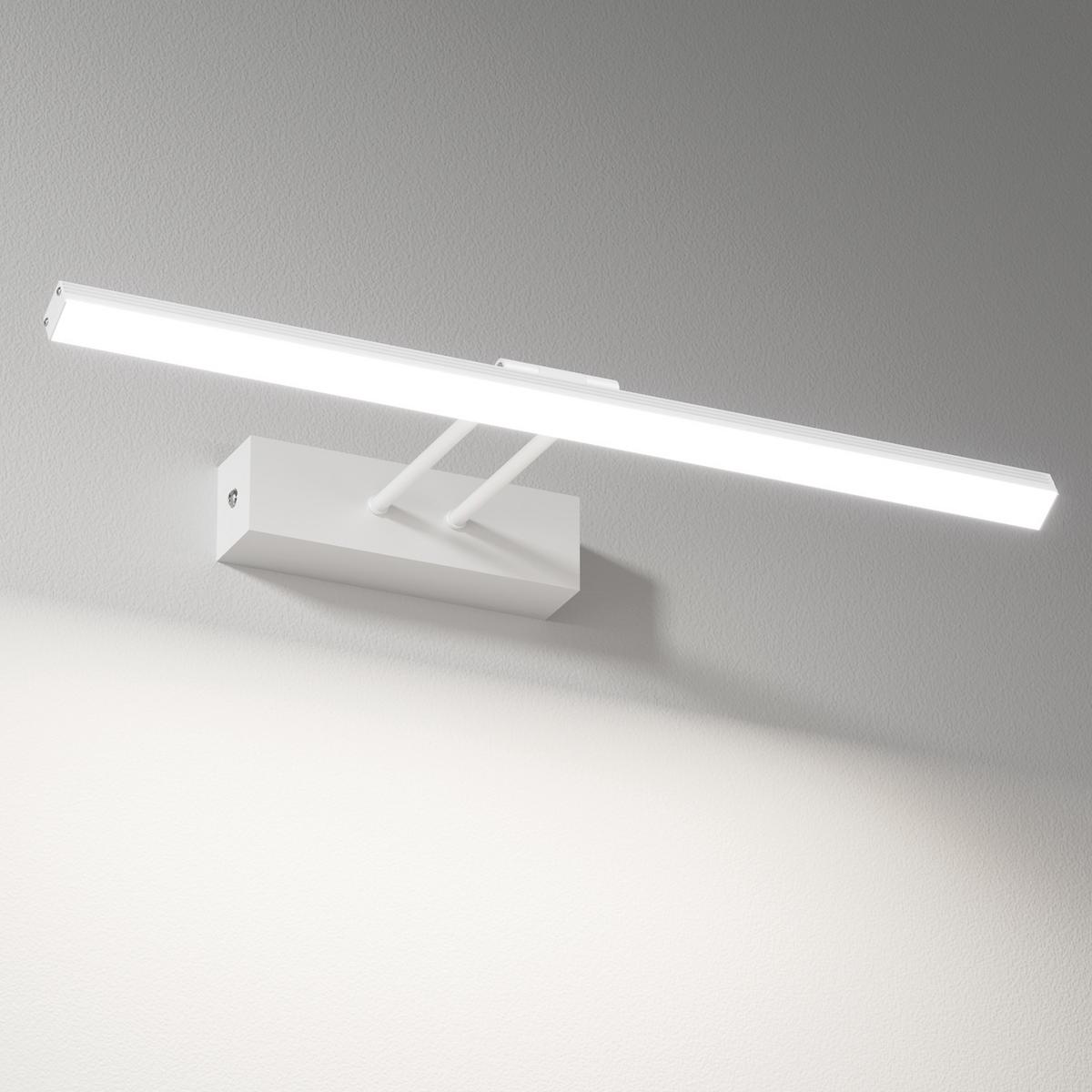 SPIEGELLEUCHTE LED Weiß 6500K 40/16/4 cm - Weiß, Kunststoff (4/40/16cm) - EMKE