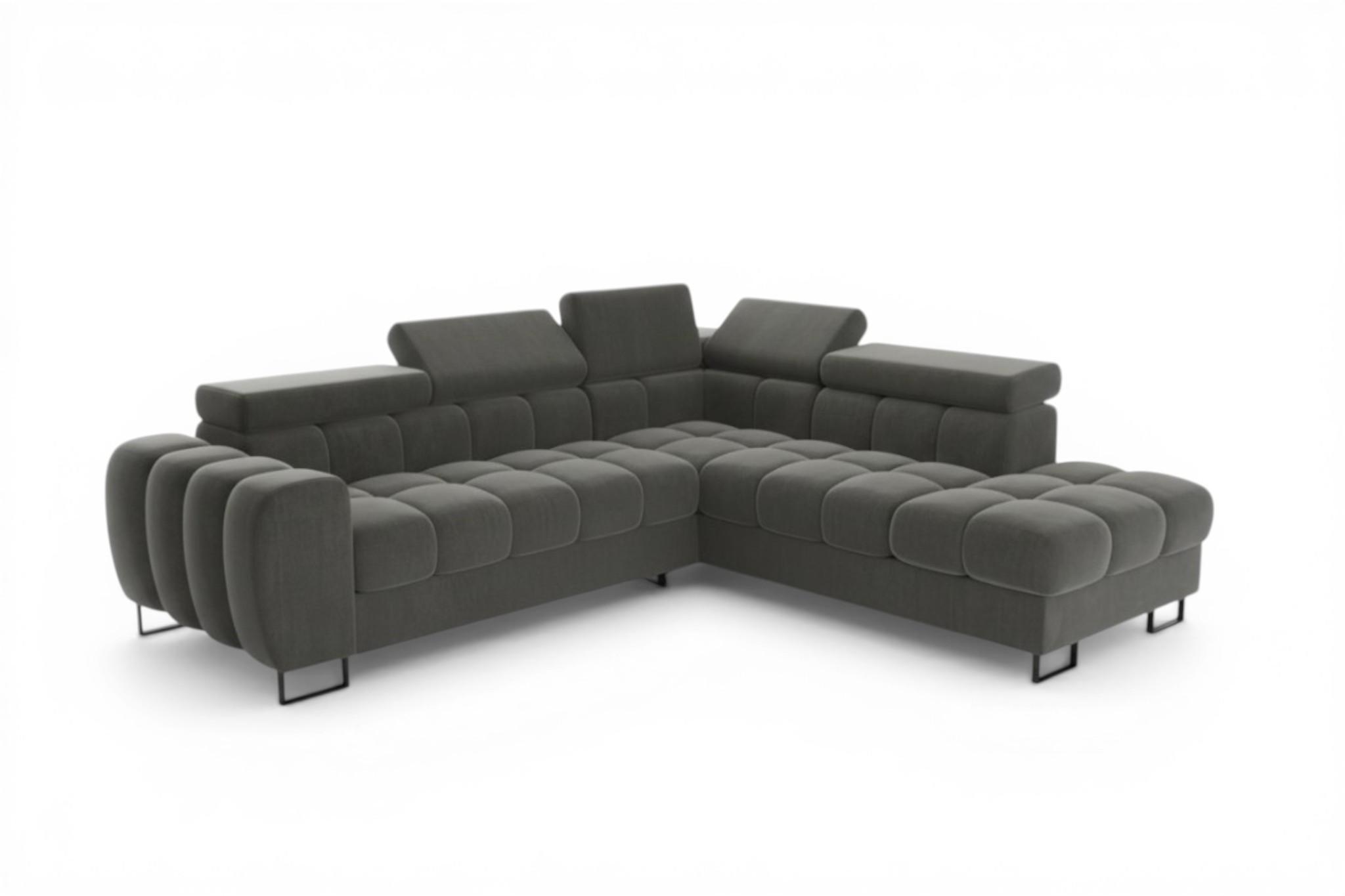 ECKSOFA Bastien Max Mit Schlaffunktion - Grau, Holzwerkstoff/Textil (260/225cm) - Fun Möbel